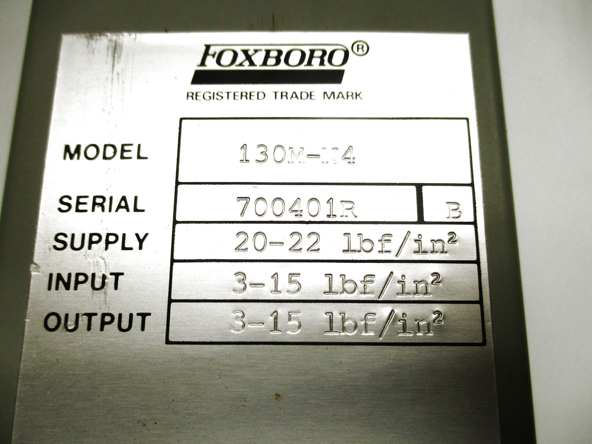 FOXBORO 130M-N4 0-1500 UNMP
