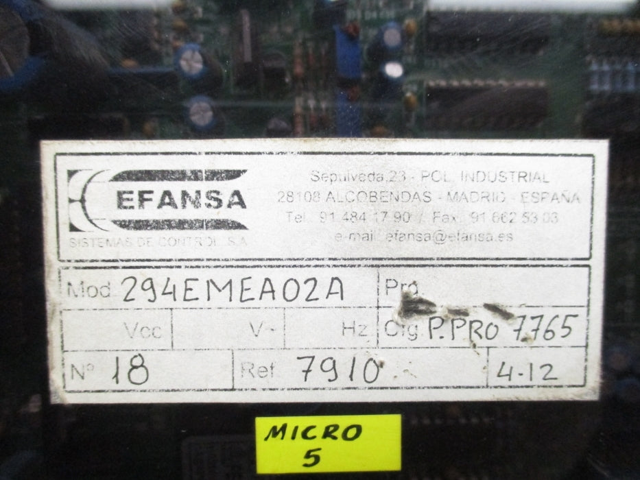 EFANSA 294EMEA02A (AS PICTURED) UNMP