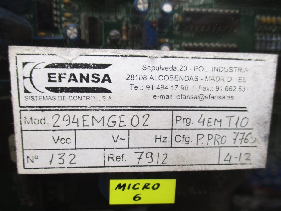 EFANSA 294EMGE02 UNMP