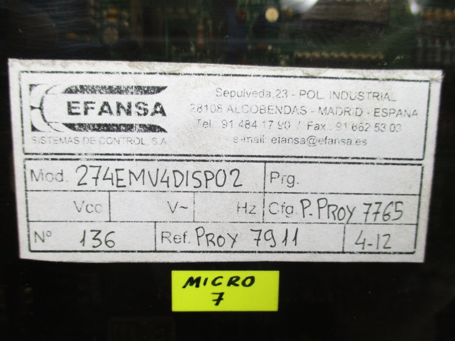 EFANSA 274EMV4D1SP02 UNMP
