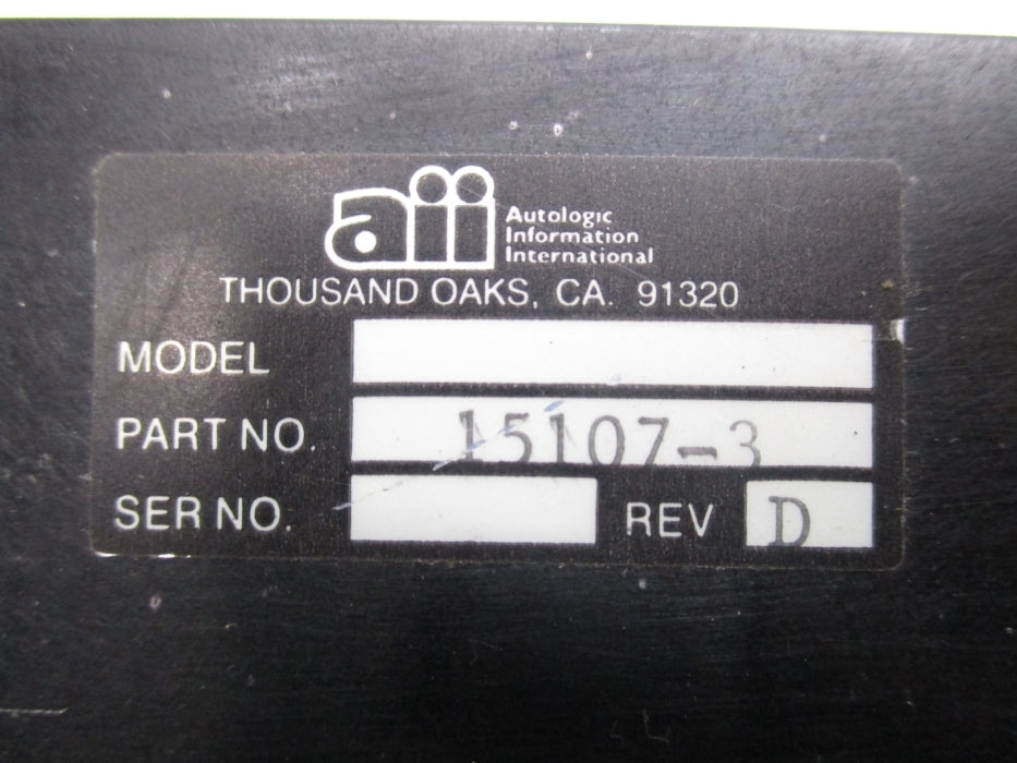 AUTOLOGIC INFORMATION INTERNATIONAL 15107-3 NSNP