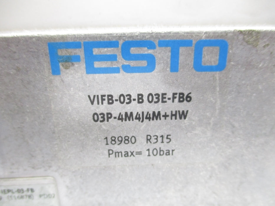 FESTO VIFB-03-B03E-FB603P-4M4J4M+HW 18980R315 10BAR NSNP
