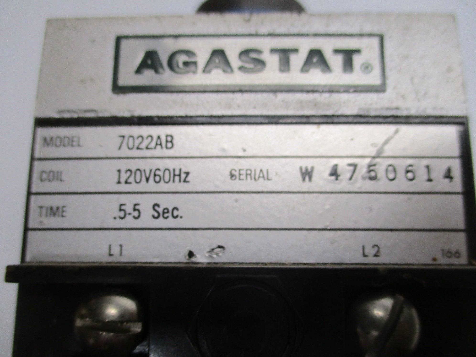 AGASTAT 7022AB 120V/60HZ UNMP