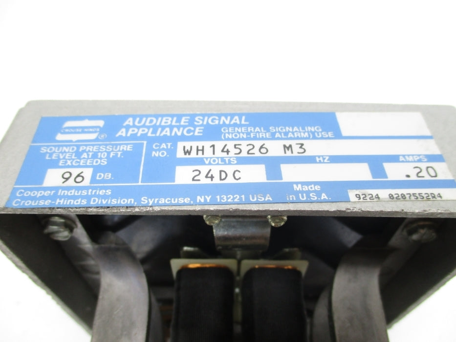CROUSE HINDS WH14526M3 24VDC .20A NSNP