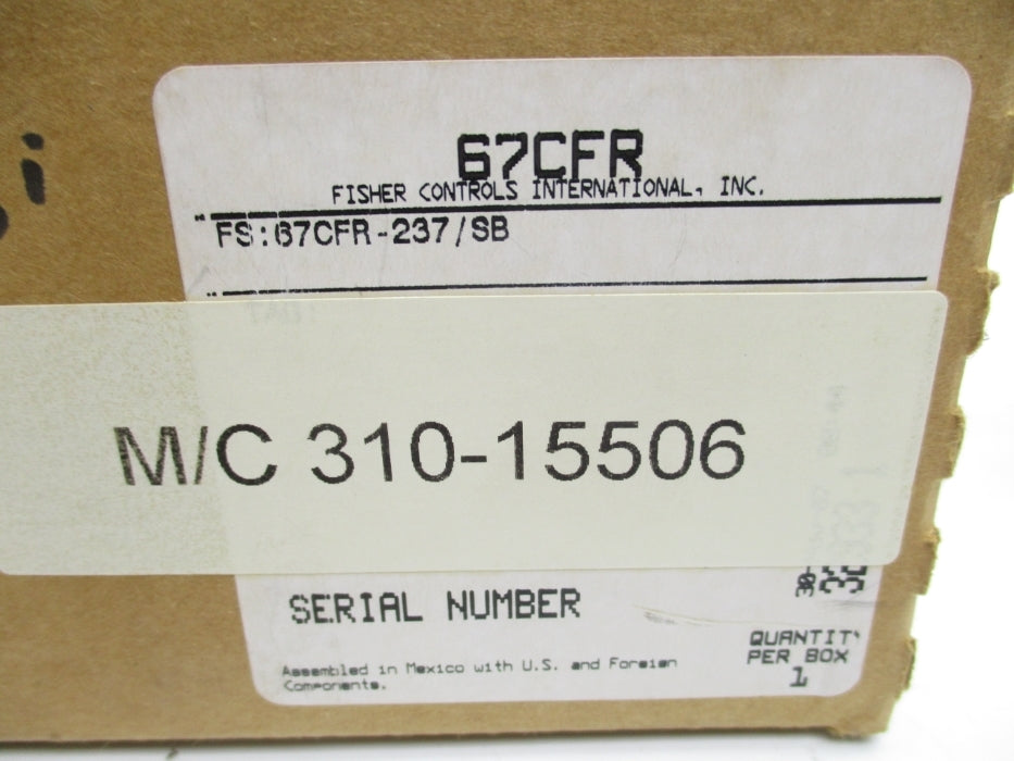 FISHER 67CFR-237/SB 0-60PSI NSMP