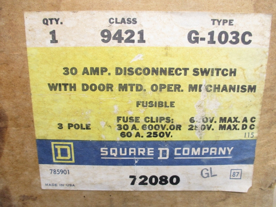 SQUARE D 9421G-103C NSMP