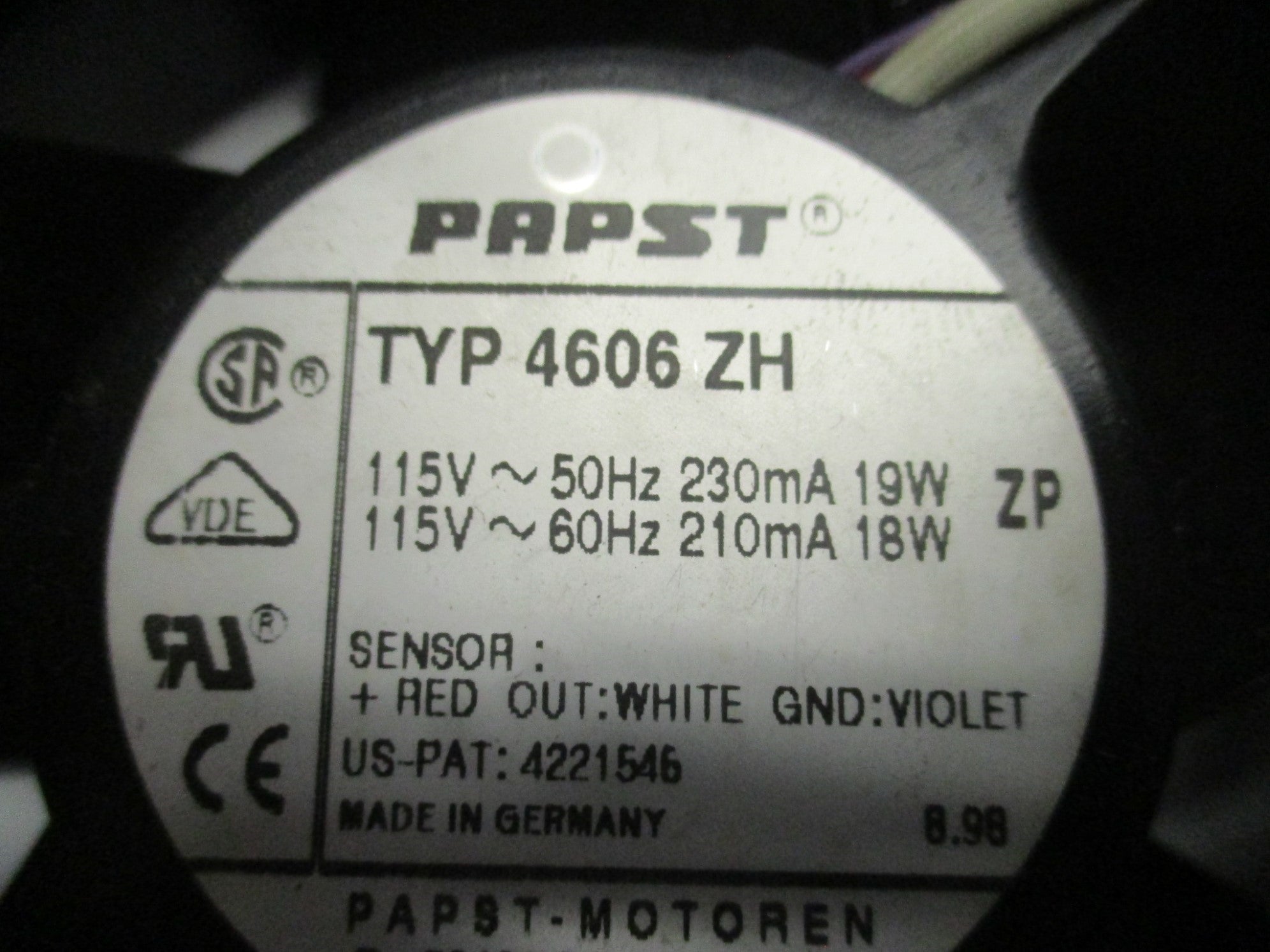 PAPST 4606ZH NSNP