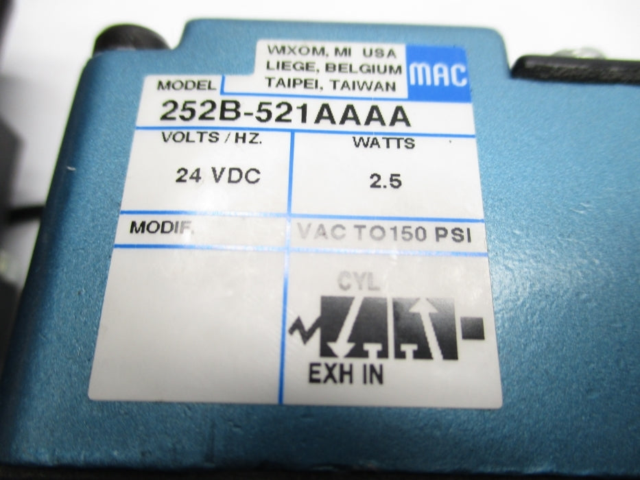 MAC 252B-521AAAA 24VDC0-20PSI NSMP