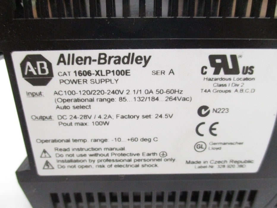 ALLEN BRADLEY 1606-XLP100E SER. A NSMP