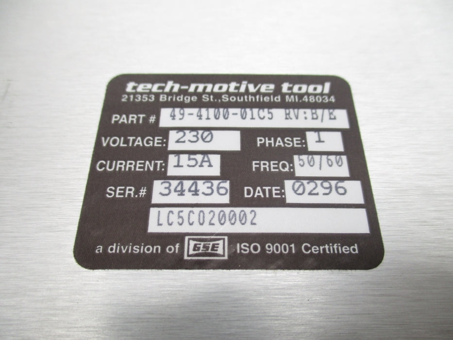 TECH MOTIVE TOOLS 49-4100-01C5 UNMP