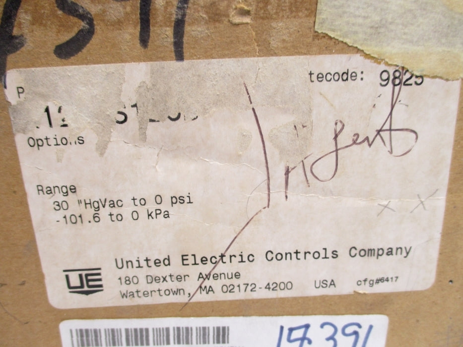 UNITED ELECTRIC CONTROL H121-S126B NSMP
