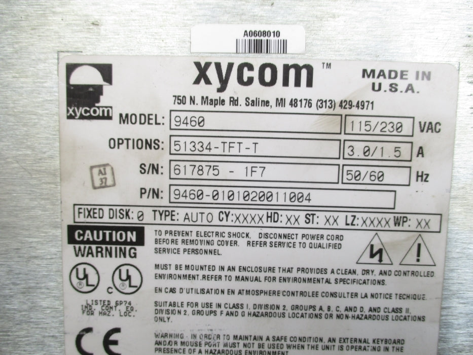 XYCOM 9460-0101020011004 UNMP
