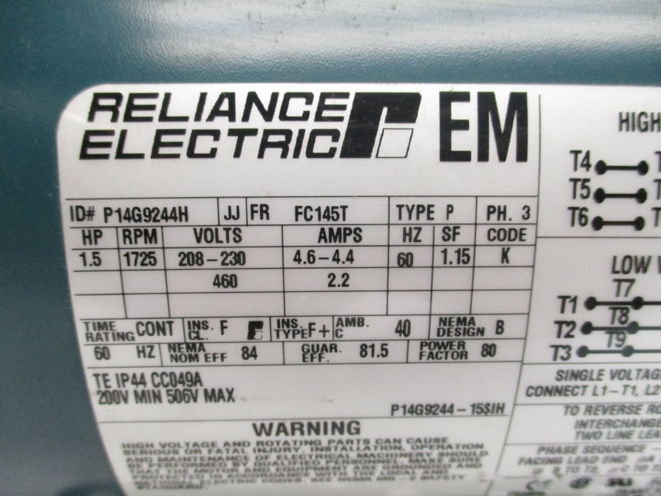 RELIANCE ELECTRIC P14G9244H UNMP