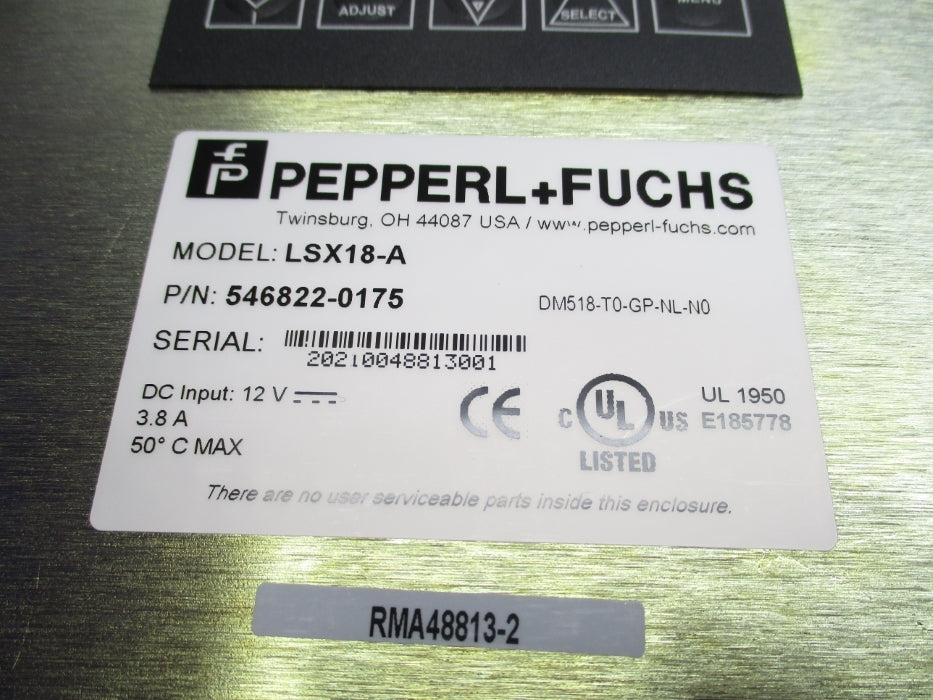 PEPPERL-FUCHS DM518-T0-GP-NL-N0 LSX18-A  546822-00175 NSMP