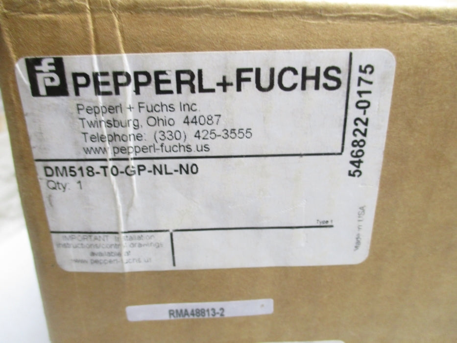 PEPPERL-FUCHS DM518-T0-GP-NL-N0 LSX18-A  546822-00175 NSMP