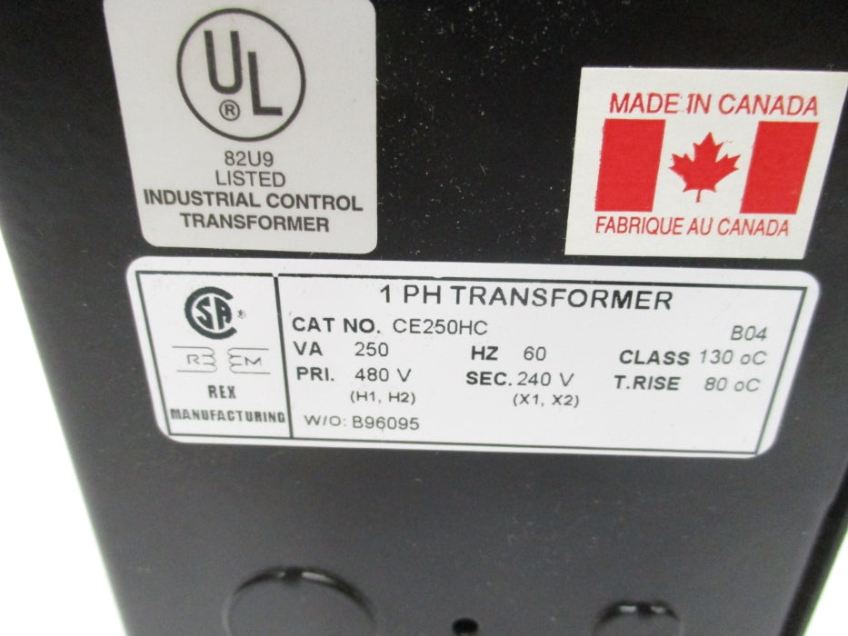 REX MANUFACTURER CE250HC 250VA NSMP