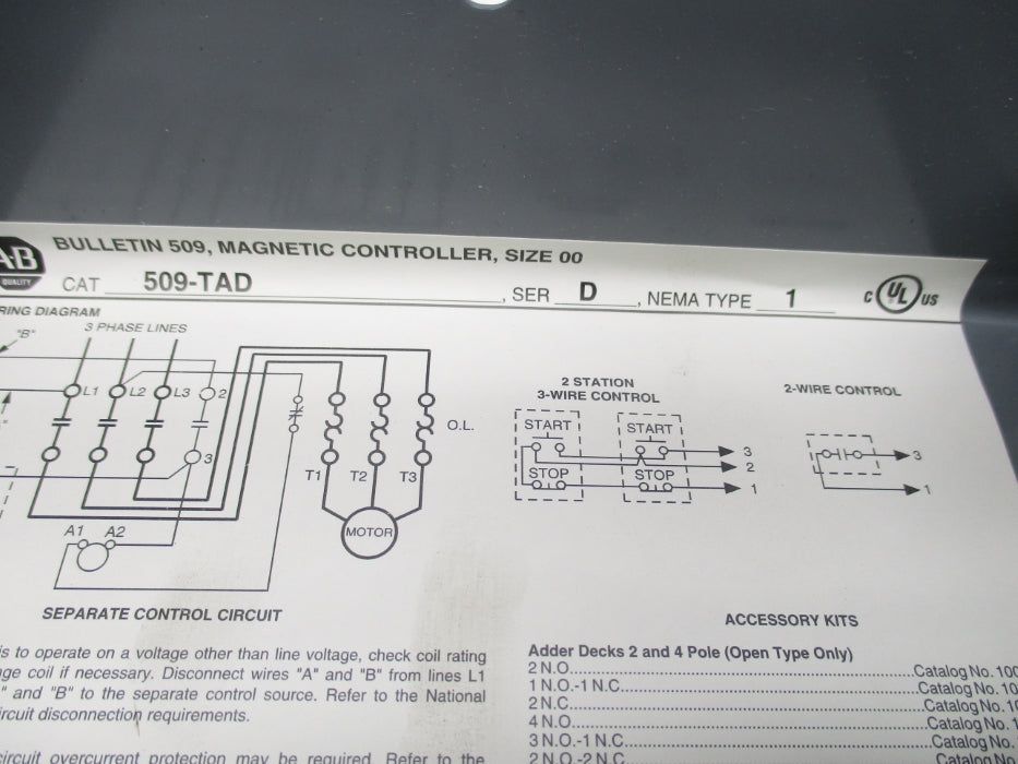 INDUSTRIAL SPARE PART 509-TAD SER. D 500-TO 500-TOD930 NSNP