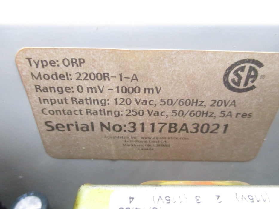 AQUAMETRIX 2200R-1-A UNMP