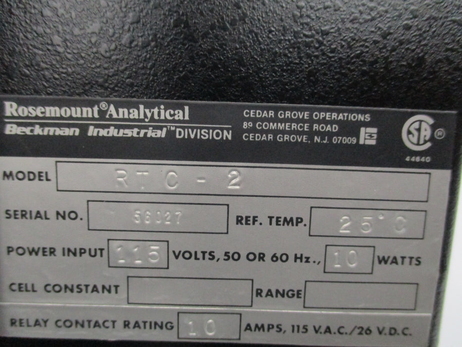 ROSEMOUNT RTC-2 10A NSMP