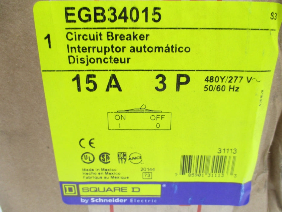SQUARE D EGB34015 277V 15A NSFS