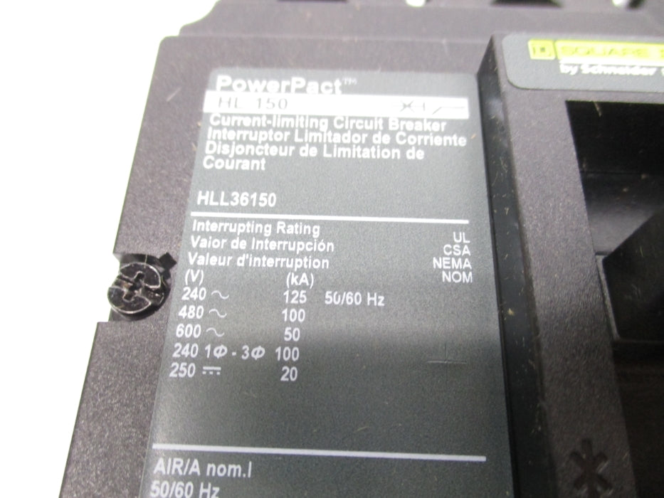 SQUARE D HLL36150 150V 600V NSMP