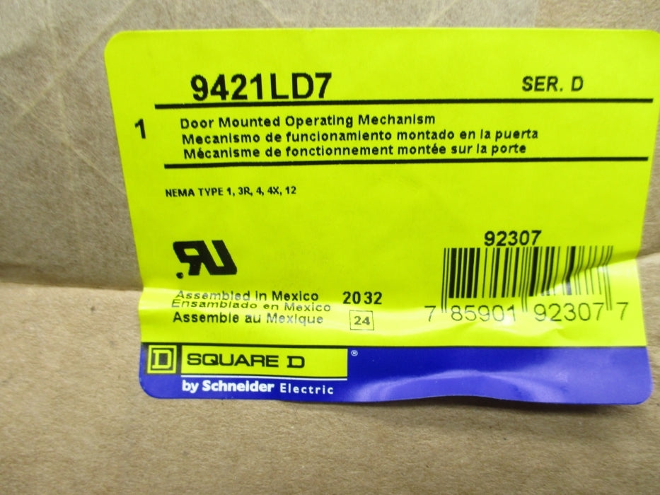SQUARE D 9421LD7 SER. D NSMP