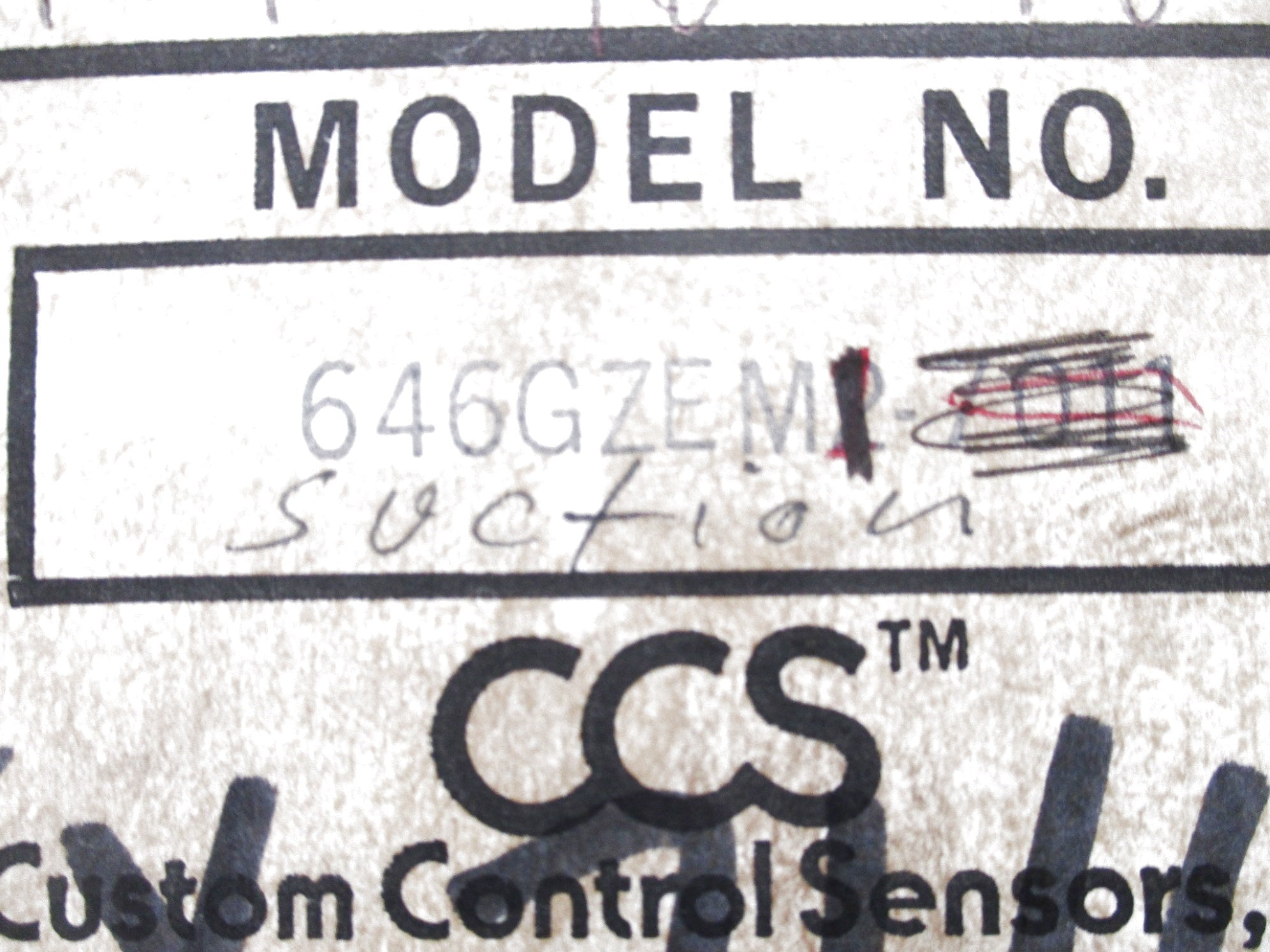 CUSTOM CONTROL SENSOR 646GZEM1 NSNP