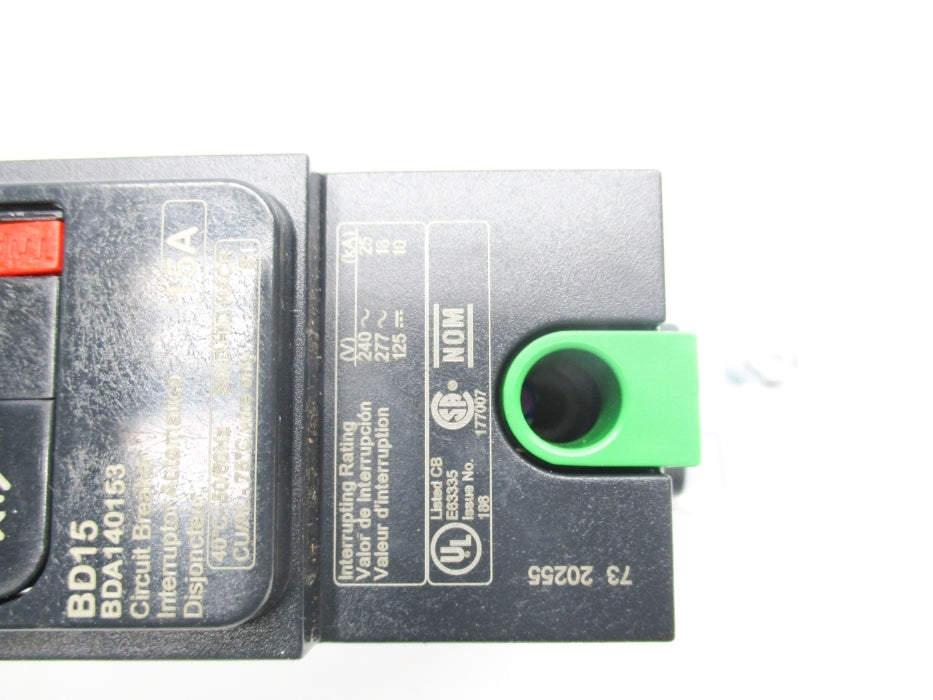 SQUARE D BDA140153 15A 277V NSMP