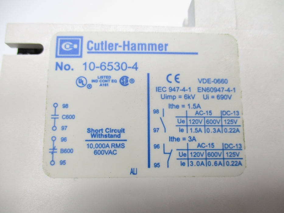 EATON 10-6530-4 600VAC 0.3A NSMP