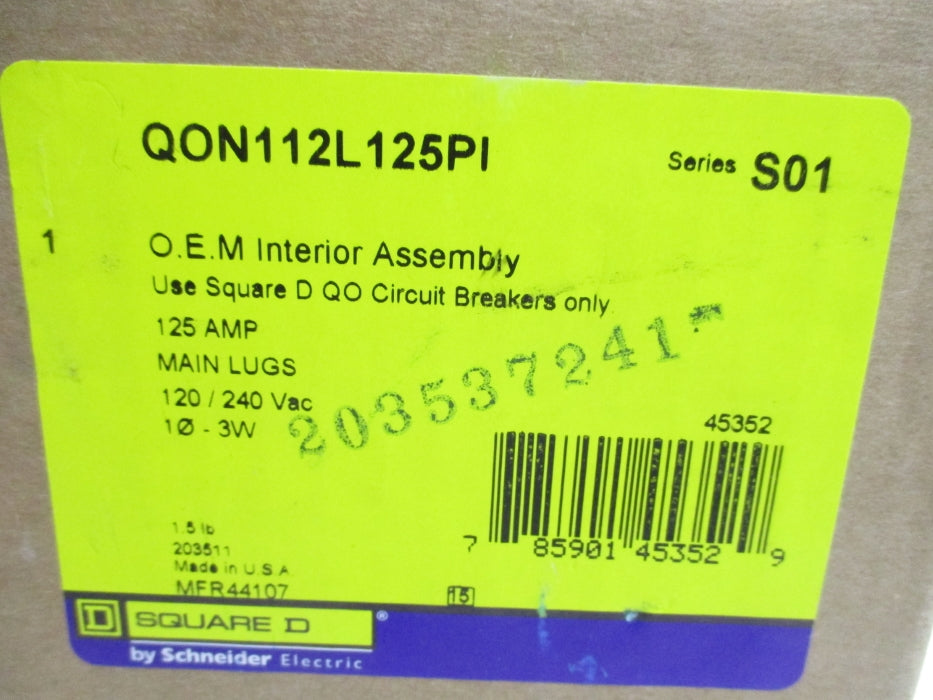 SQUARE D QON112L125PI SER. S01 NSMP