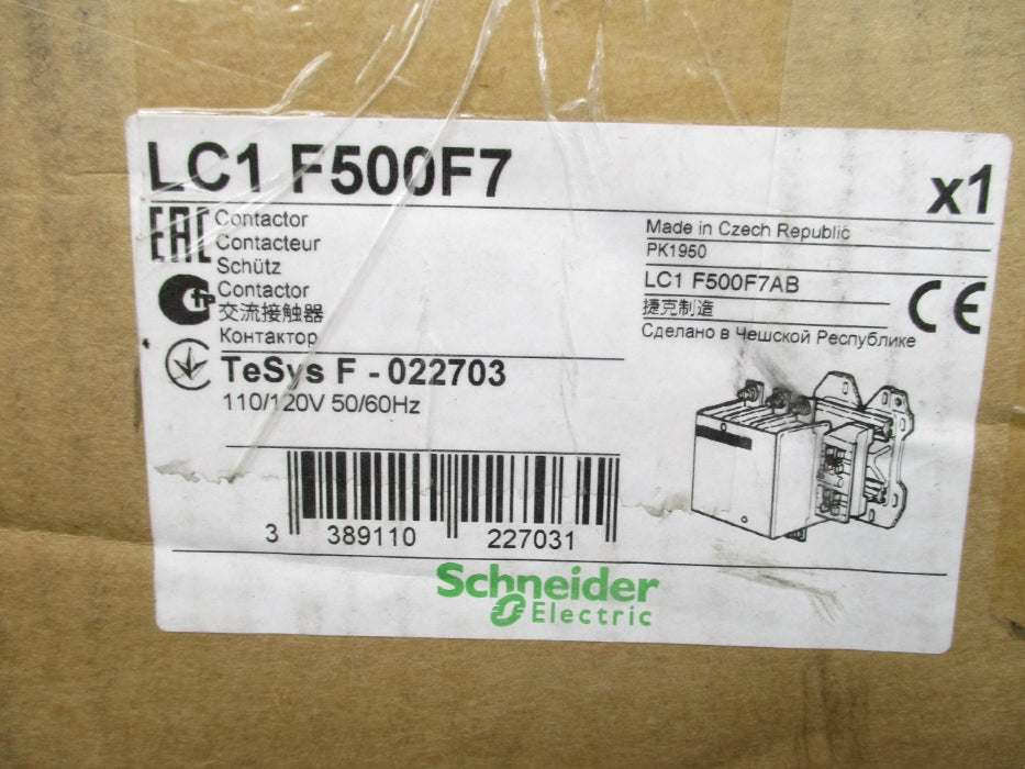 SCHNEIDER ELECTRIC LC1F500F7 110/120V NUPI