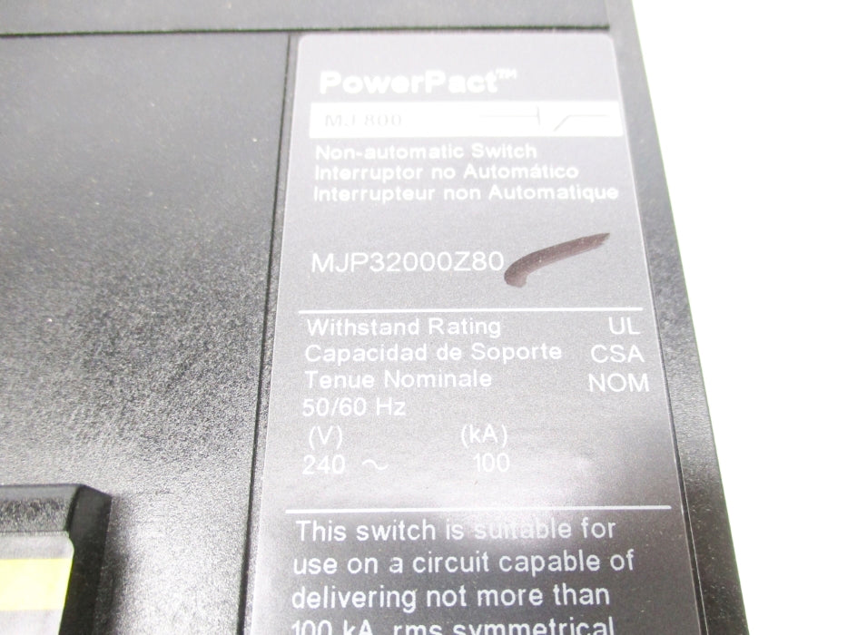 SQUARE D MJP32000Z80 240V (AS PICTURED) NUPI