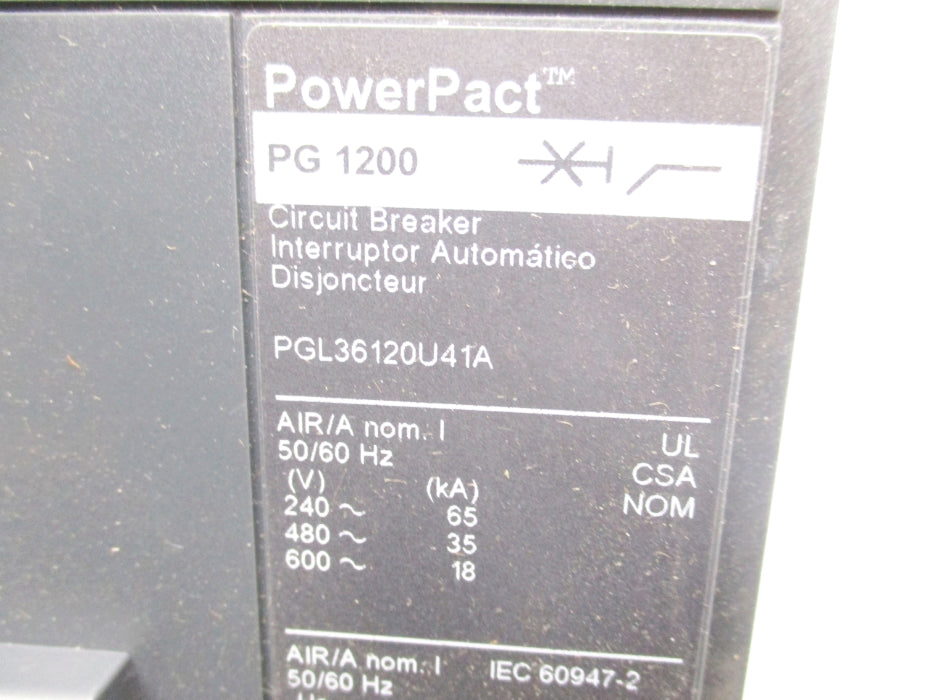 SQUARE D PGL36120U41A 1200A 600V NSNP