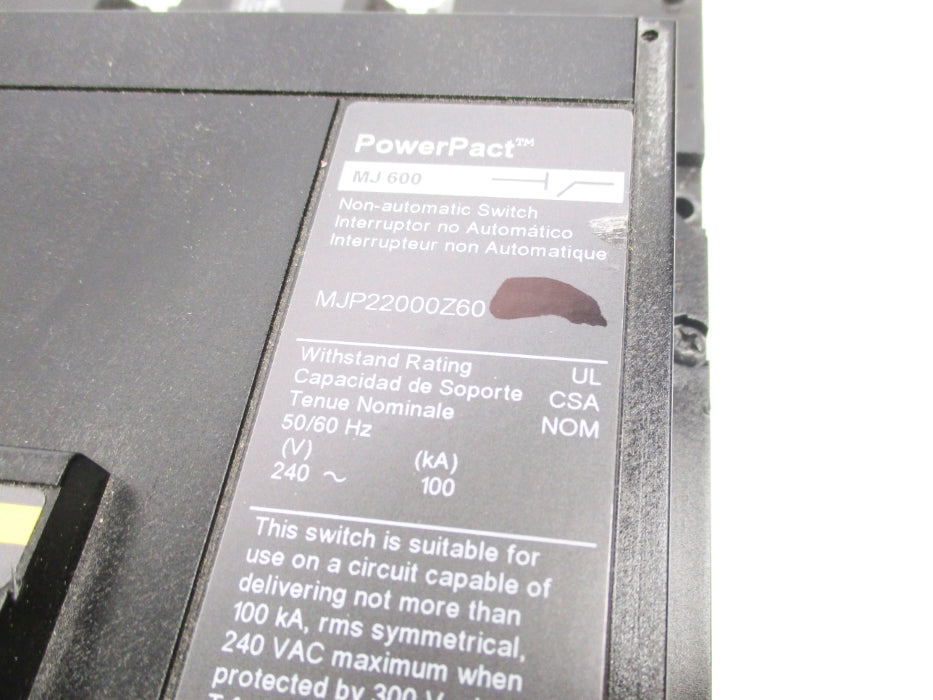 SQUARE D MJP22000Z60 240V NUPI