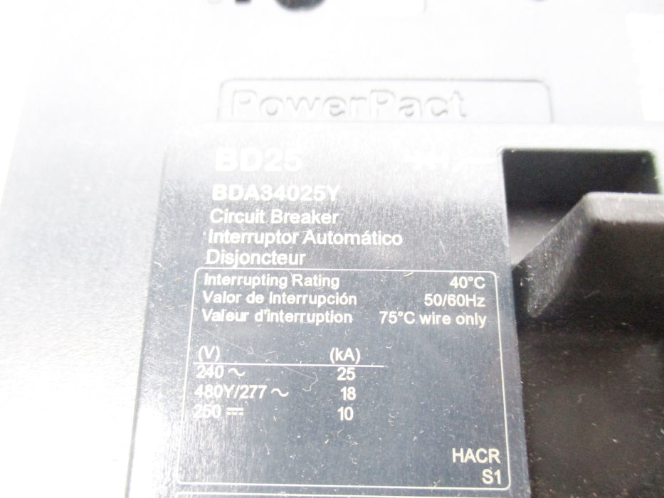 SQUARE D BDA34025Y 277V 25A NSNP