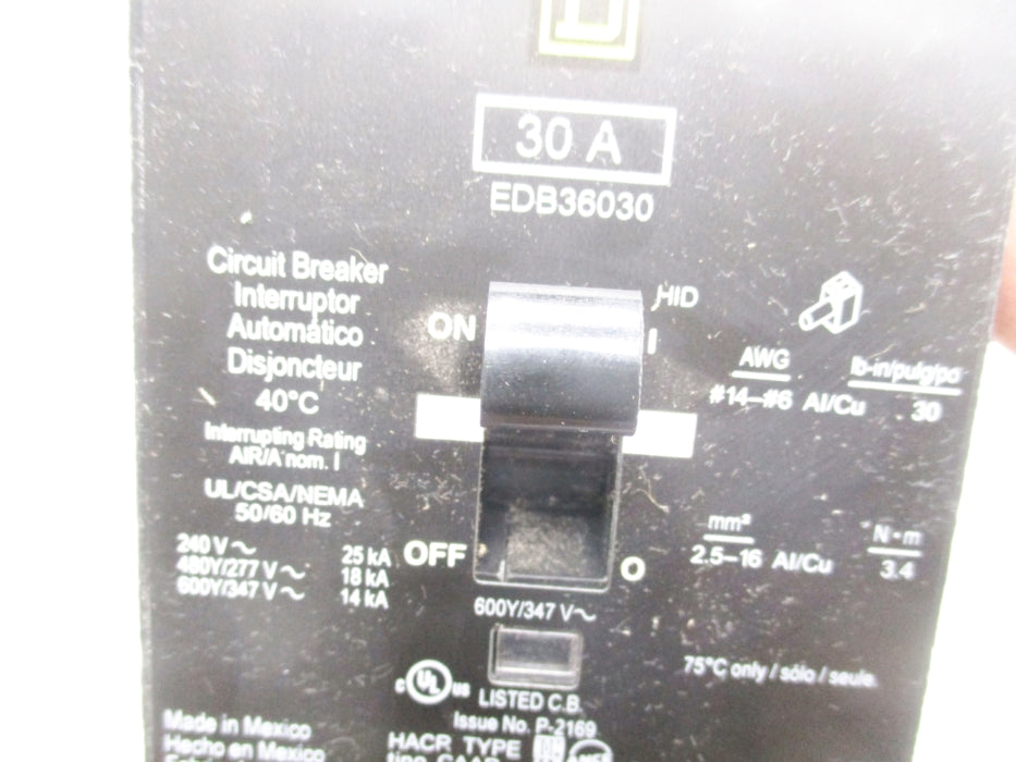 SQUARE D EDB36030 30A 347V NSNP
