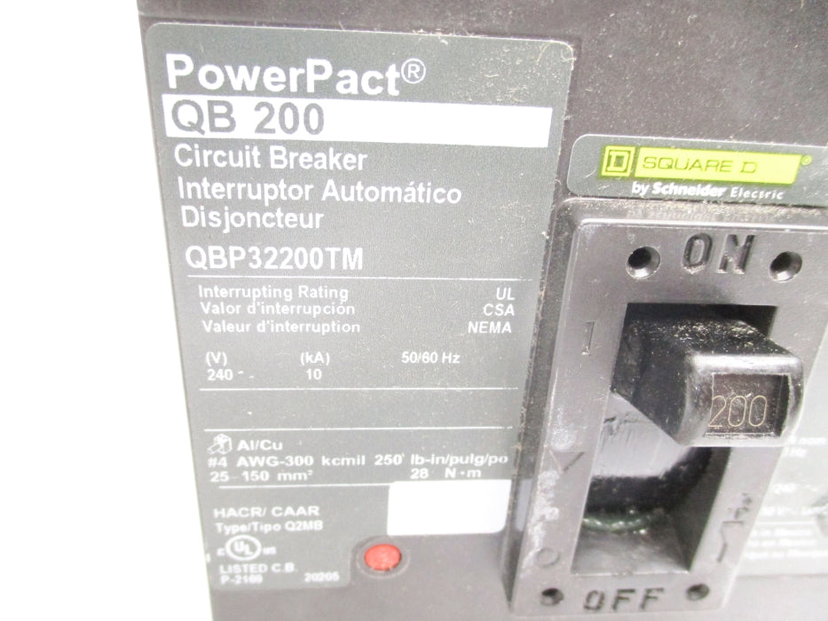 SQUARE D QBP32200TM 200A 240V NSNP