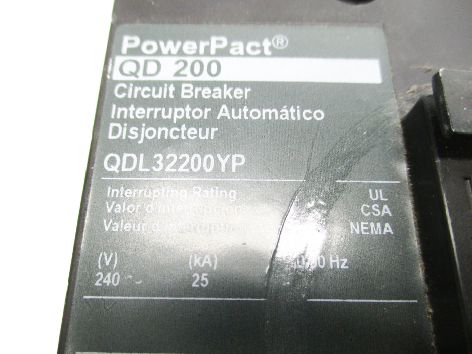SQUARE D QDL32200YP 200A 240V UNMP