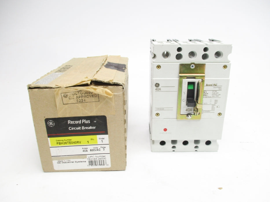 GENERAL ELECTRIC FBH36TE040RV 40A 600VAC NSMP