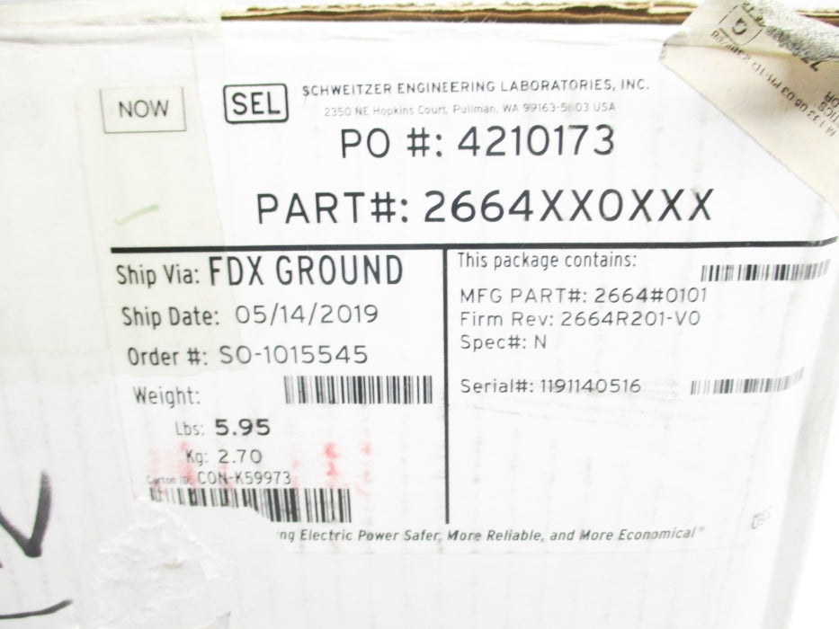 SEL SEL-2664 2664XX0XXX NUPI