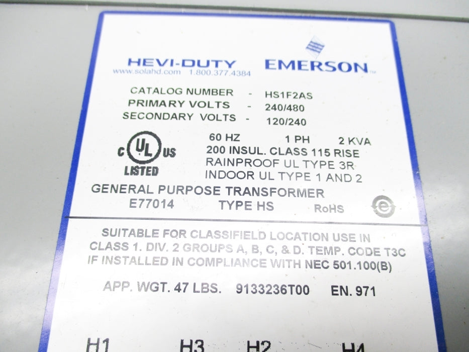 EMERSON HS1F2AS 2KVA NSMP