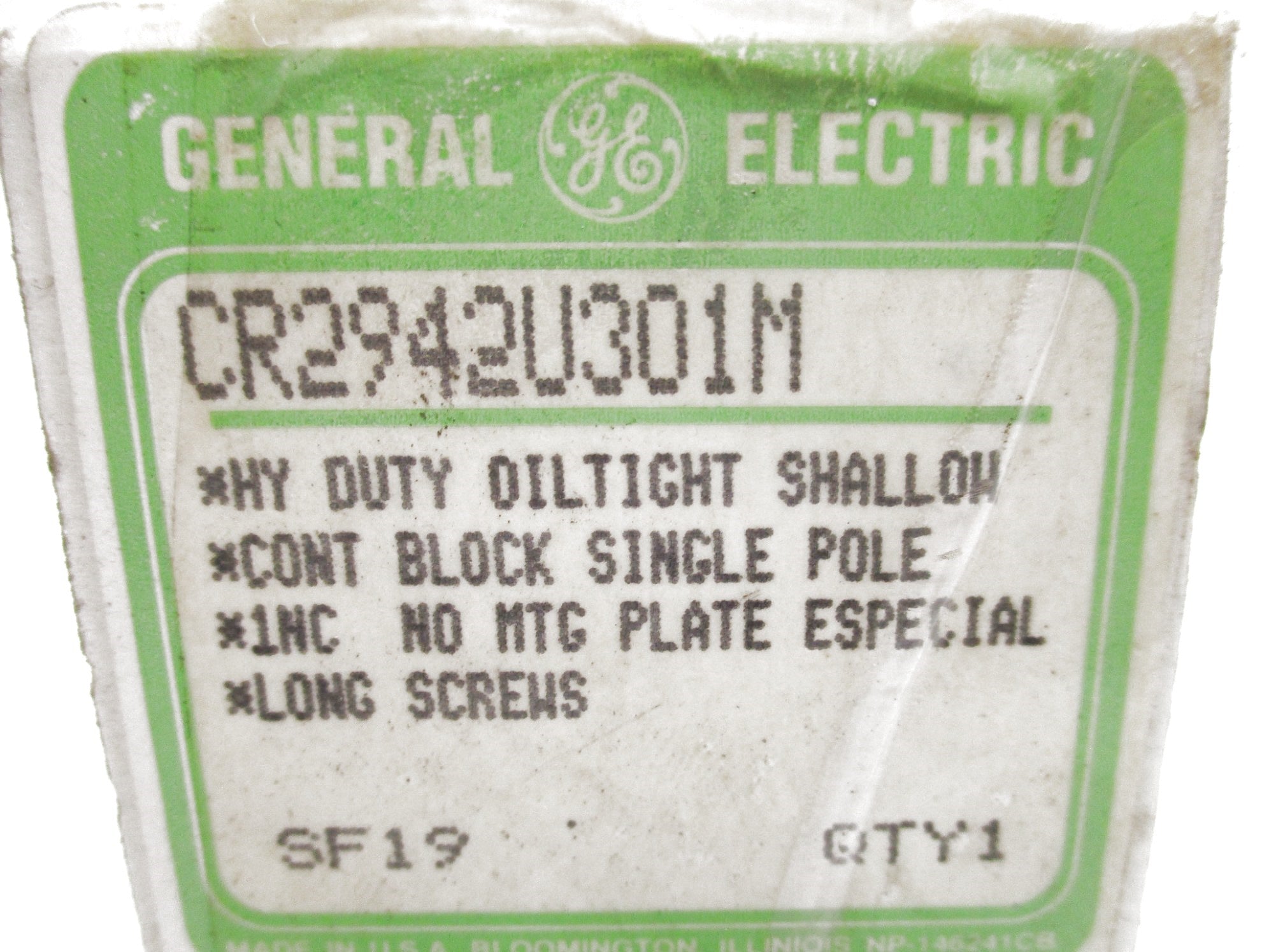 GENERAL ELECTRIC CR2942U301M NSMP
