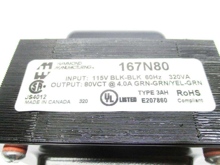 HAMMOND MANUFACTURING 167N80 320VA NSMP