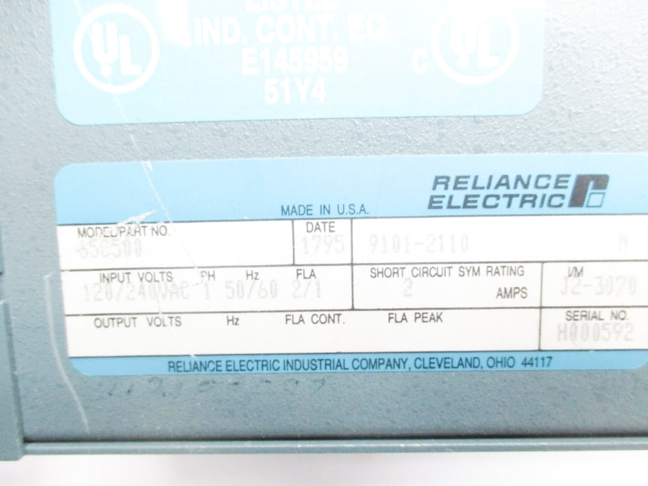 RELIANCE ELECTRIC 65C500 UNMP