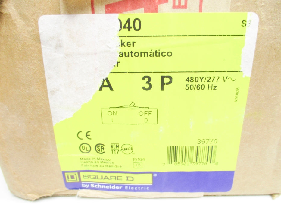 SQUARE D EJB34040 277V 40A NSMP