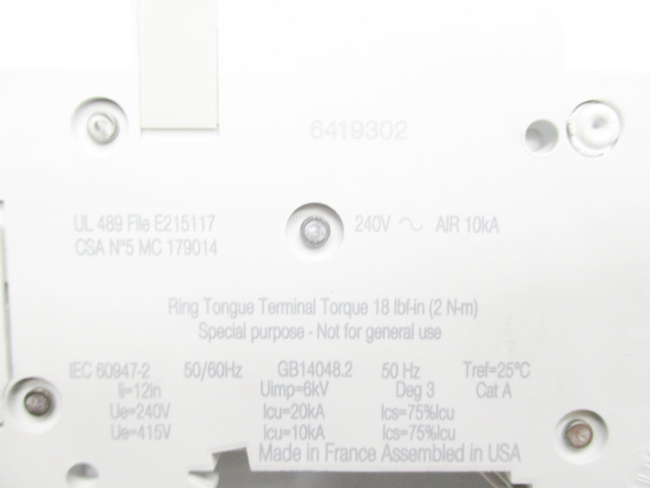 SCHNEIDER ELECTRIC 60263 15A 240V NSMP