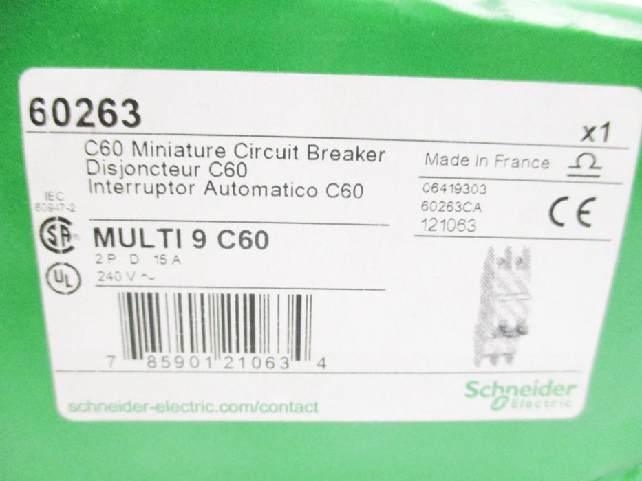 SCHNEIDER ELECTRIC 60263 15A 240V NSMP