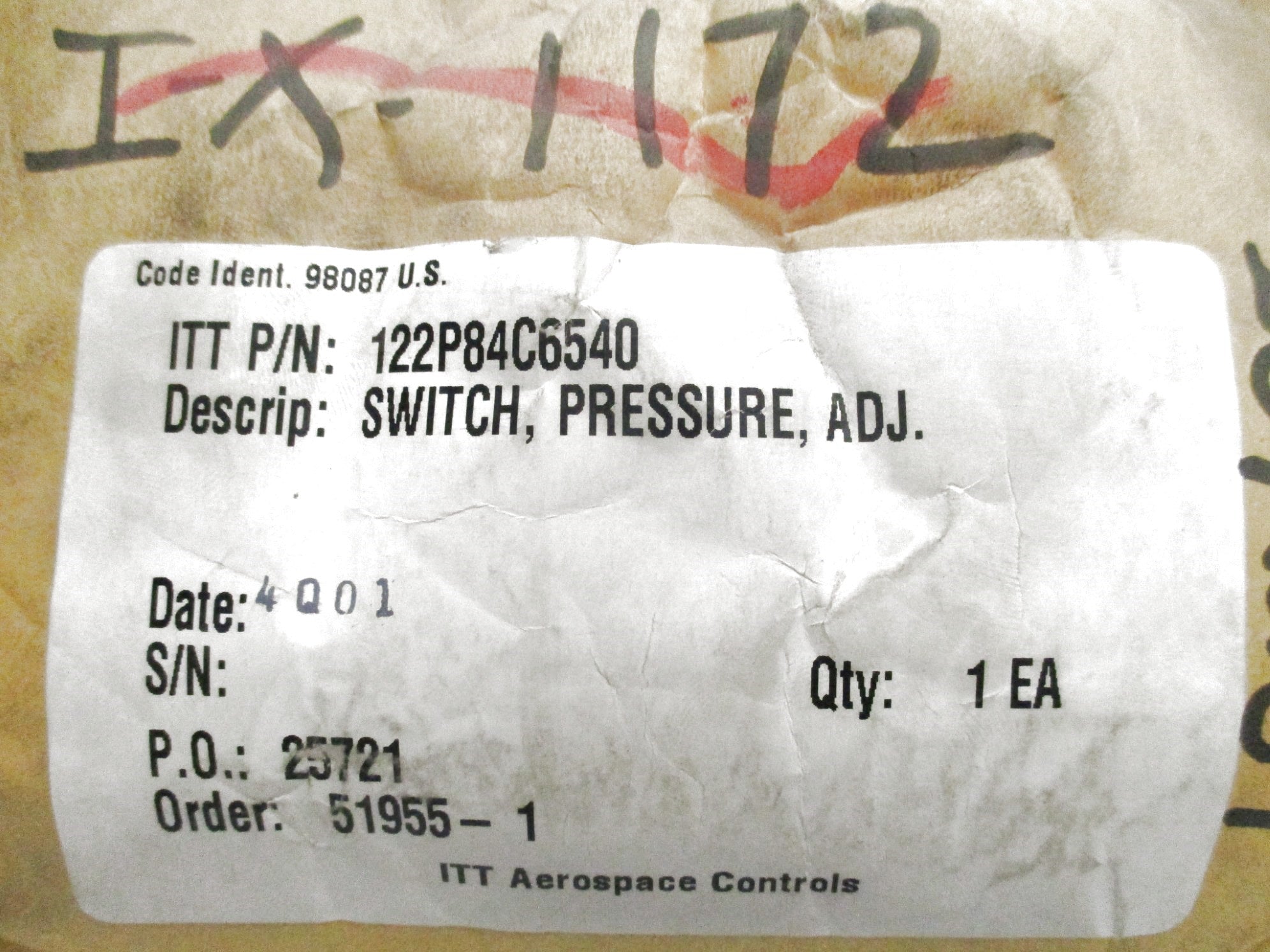 ITT 122P84C6540 NSFS