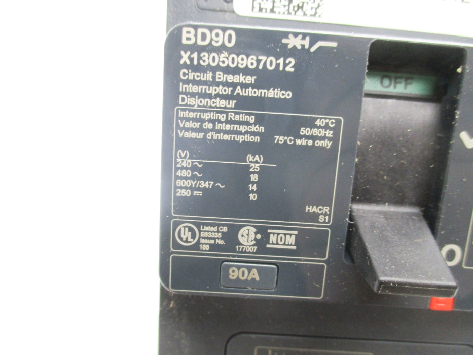 SQUARE D X13050967012 90A 480V NSMP