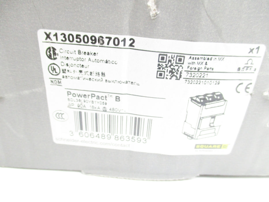 SQUARE D X13050967012 90A 480V NSMP